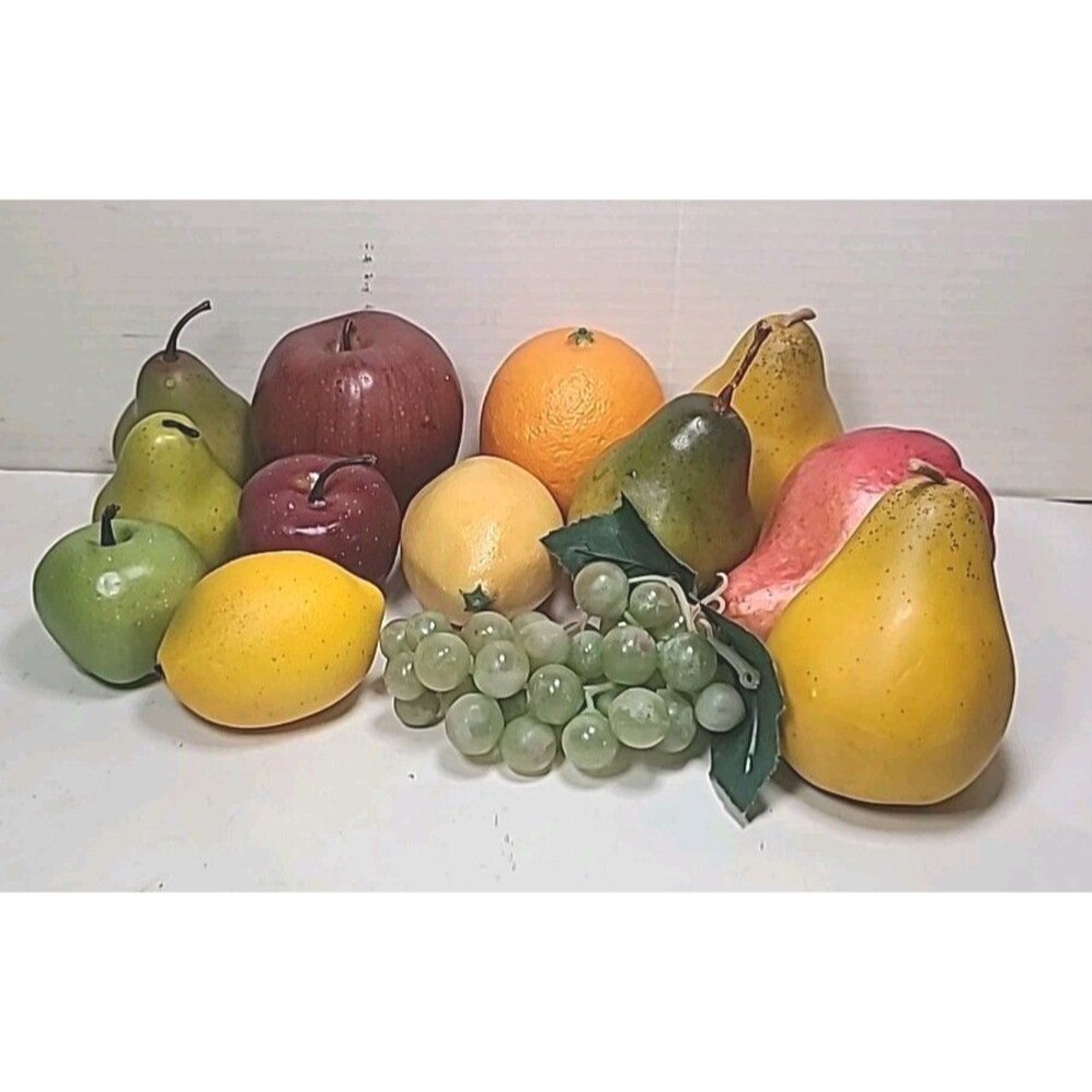 Vintage Faux Fruit Lot Mixed Life-Sized Artificial Fruit
